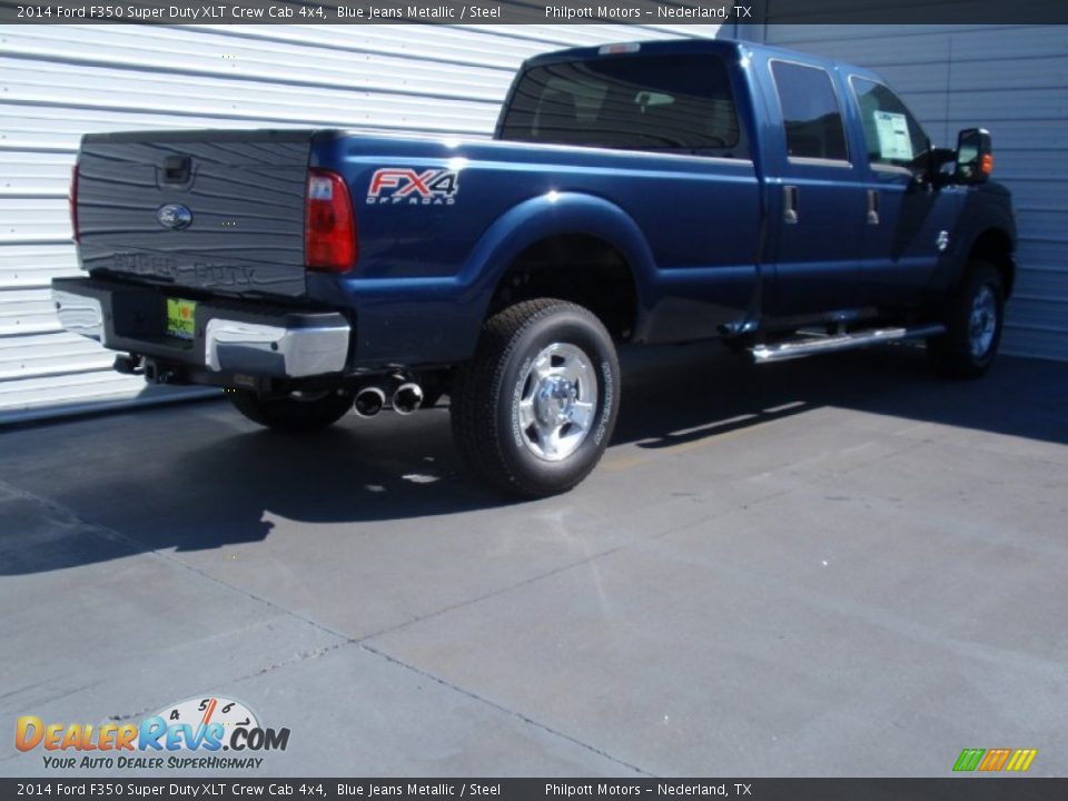 2014 Ford F350 Super Duty XLT Crew Cab 4x4 Blue Jeans Metallic / Steel Photo #4