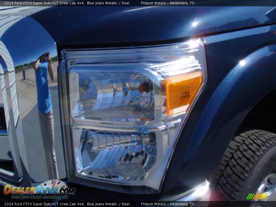 2014 Ford F350 Super Duty XLT Crew Cab 4x4 Blue Jeans Metallic / Steel Photo #9