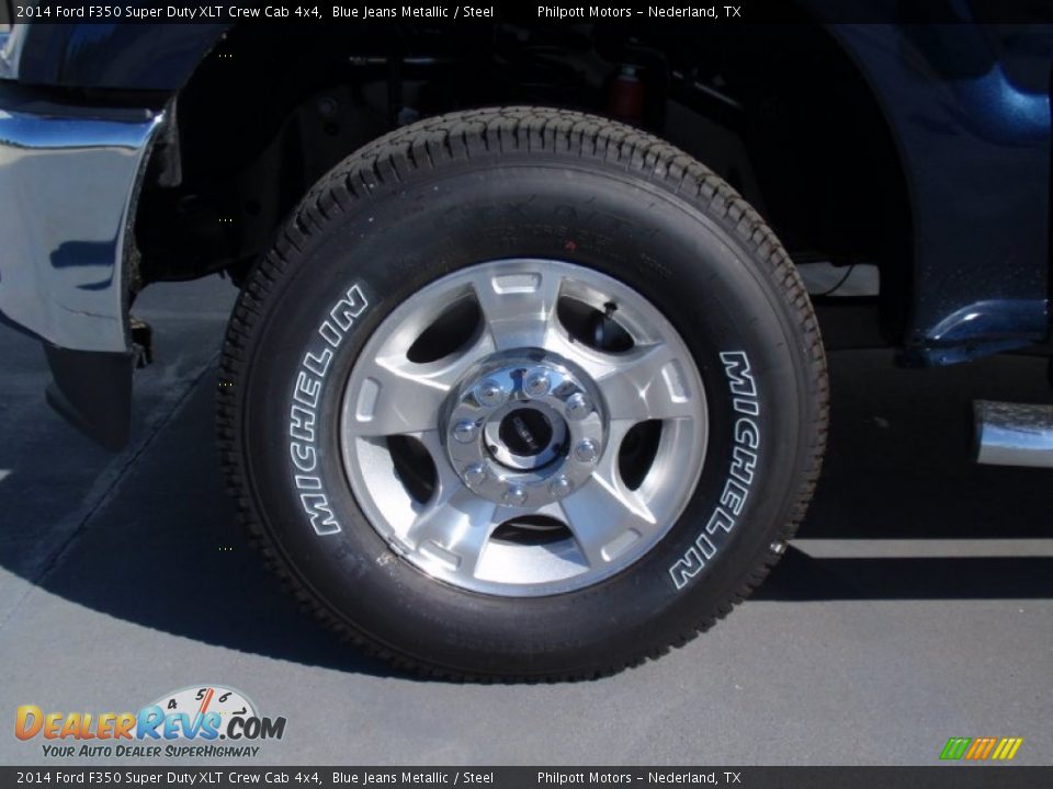 2014 Ford F350 Super Duty XLT Crew Cab 4x4 Blue Jeans Metallic / Steel Photo #12