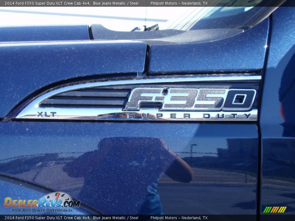 2014 Ford F350 Super Duty XLT Crew Cab 4x4 Blue Jeans Metallic / Steel Photo #13
