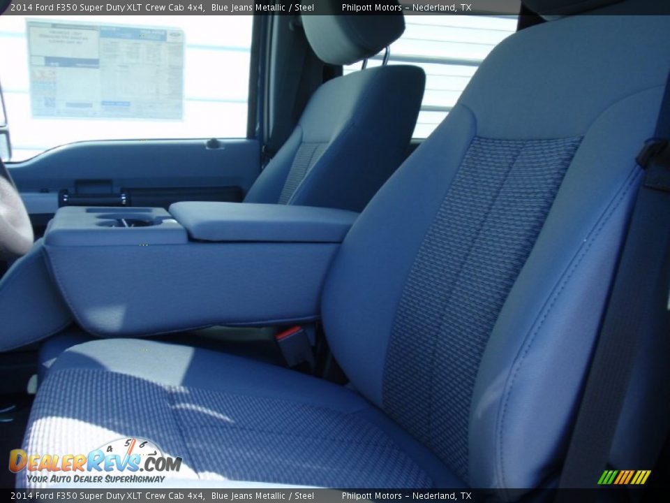 2014 Ford F350 Super Duty XLT Crew Cab 4x4 Blue Jeans Metallic / Steel Photo #28