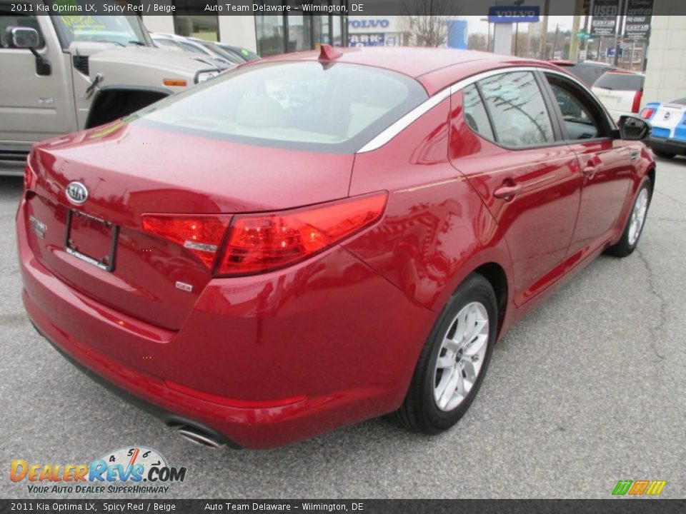 2011 Kia Optima LX Spicy Red / Beige Photo #6