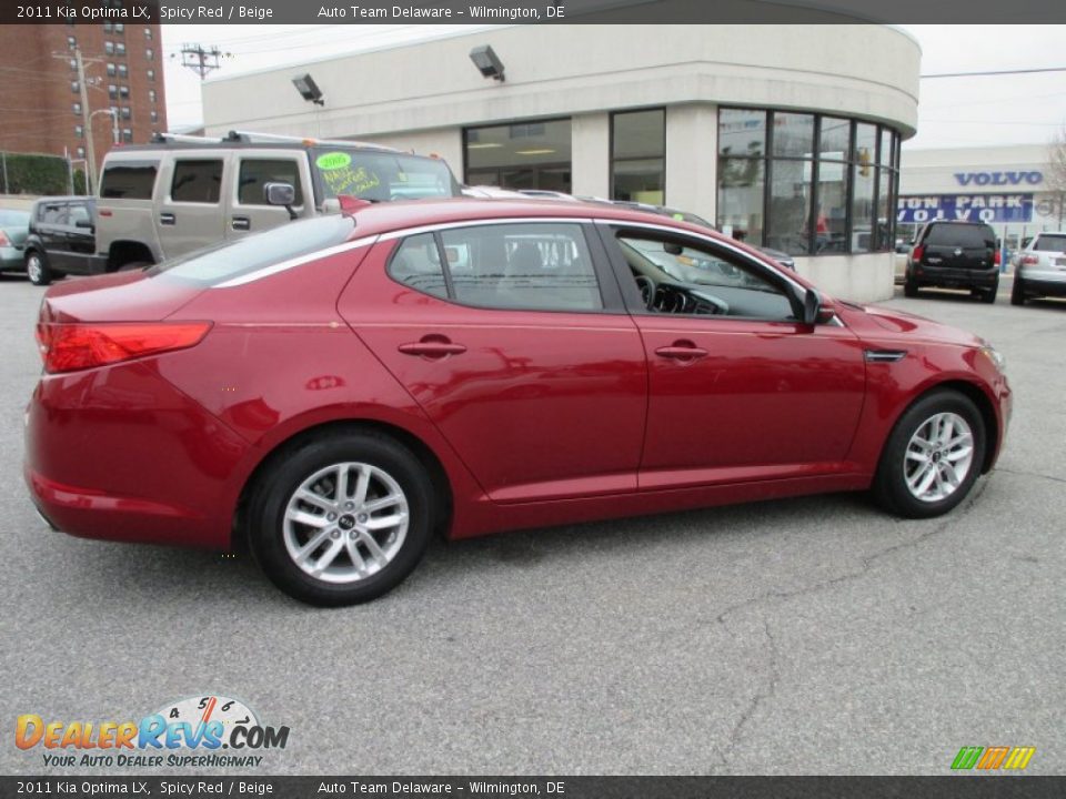 2011 Kia Optima LX Spicy Red / Beige Photo #7