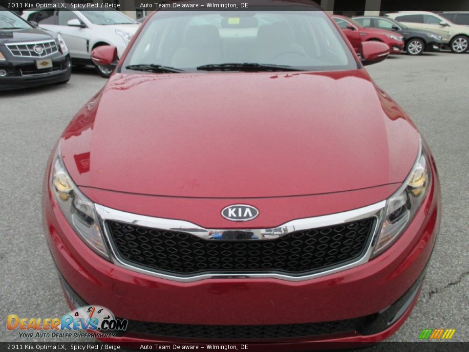 2011 Kia Optima LX Spicy Red / Beige Photo #9
