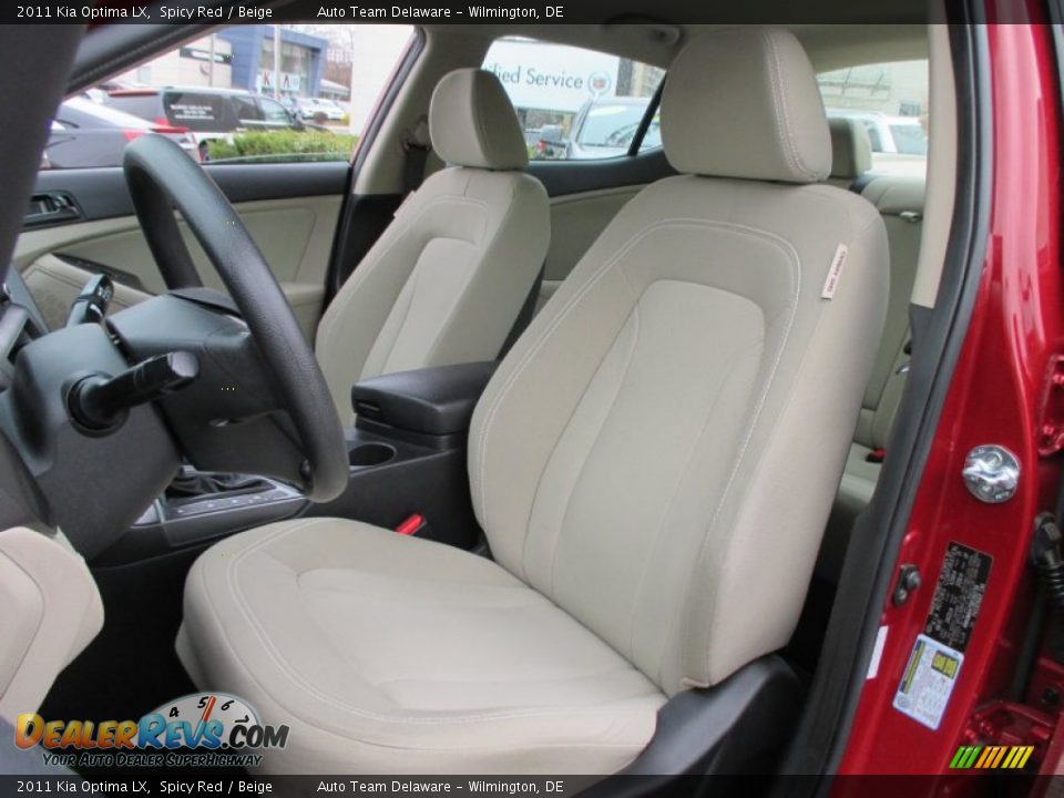2011 Kia Optima LX Spicy Red / Beige Photo #10