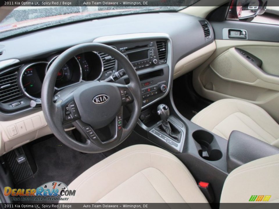 2011 Kia Optima LX Spicy Red / Beige Photo #11
