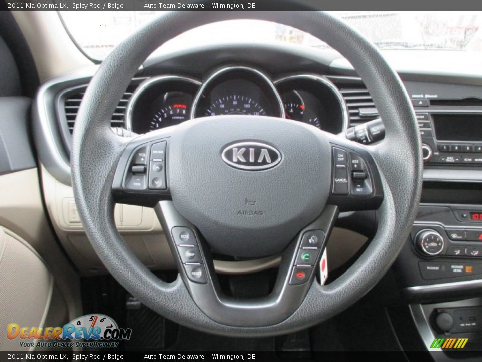 2011 Kia Optima LX Spicy Red / Beige Photo #12