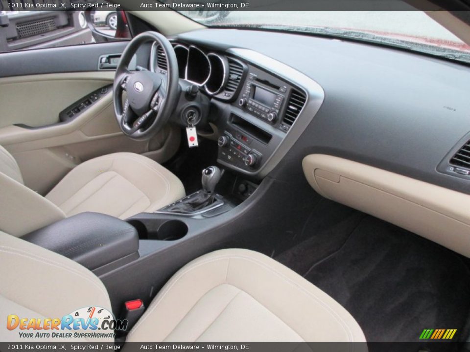 2011 Kia Optima LX Spicy Red / Beige Photo #15