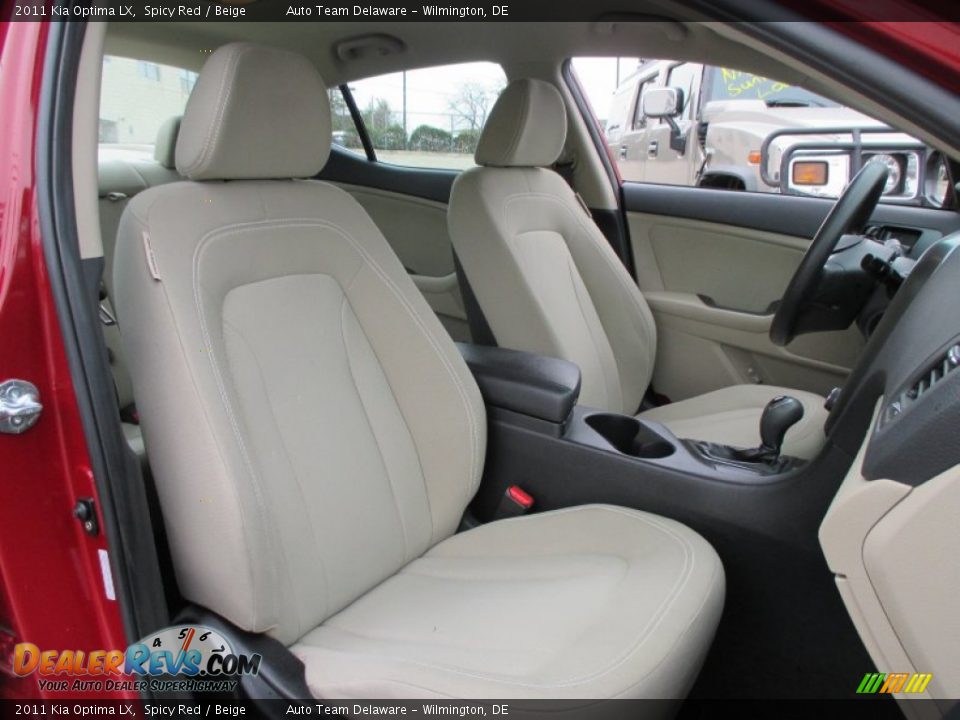 2011 Kia Optima LX Spicy Red / Beige Photo #16