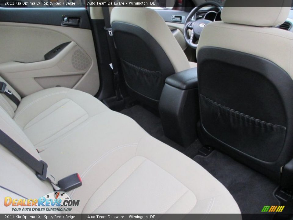 2011 Kia Optima LX Spicy Red / Beige Photo #17
