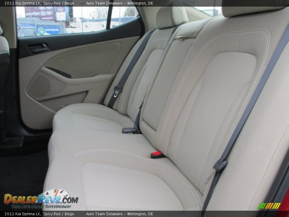 2011 Kia Optima LX Spicy Red / Beige Photo #19