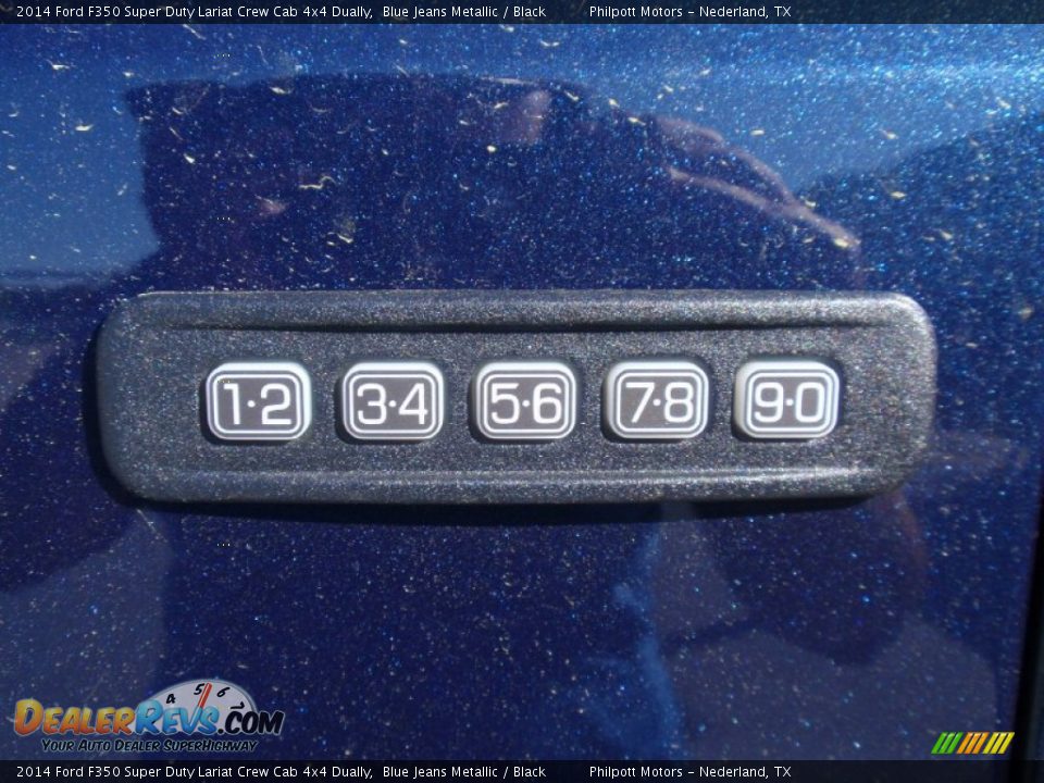 2014 Ford F350 Super Duty Lariat Crew Cab 4x4 Dually Blue Jeans Metallic / Black Photo #16