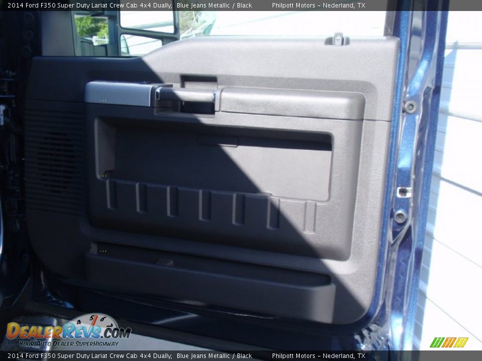 2014 Ford F350 Super Duty Lariat Crew Cab 4x4 Dually Blue Jeans Metallic / Black Photo #19