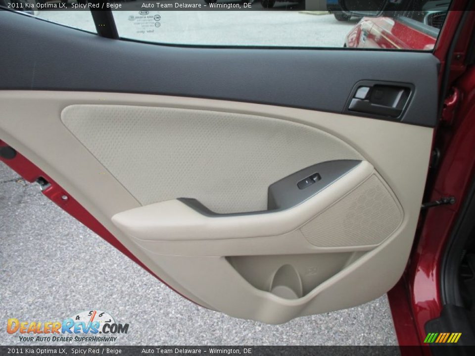 2011 Kia Optima LX Spicy Red / Beige Photo #22