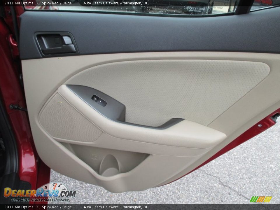 2011 Kia Optima LX Spicy Red / Beige Photo #23