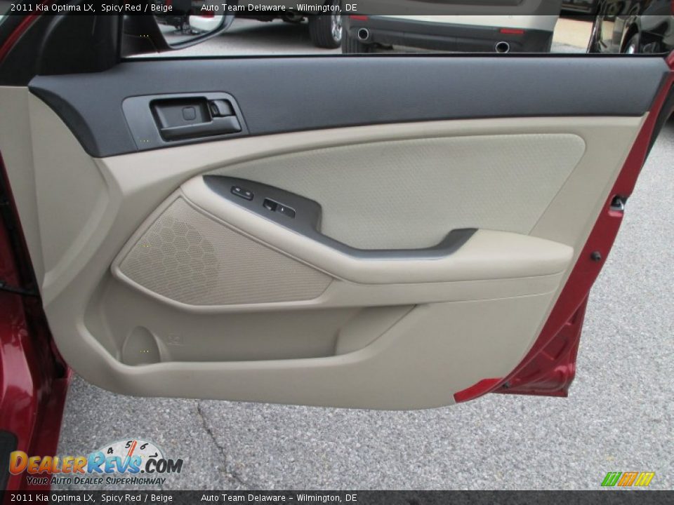2011 Kia Optima LX Spicy Red / Beige Photo #24