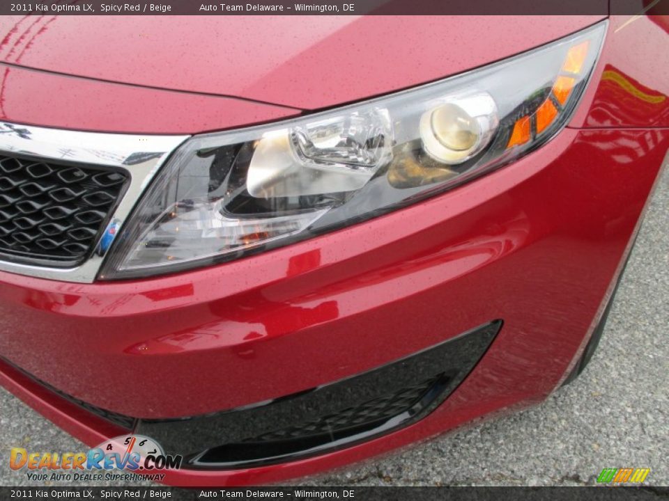 2011 Kia Optima LX Spicy Red / Beige Photo #25