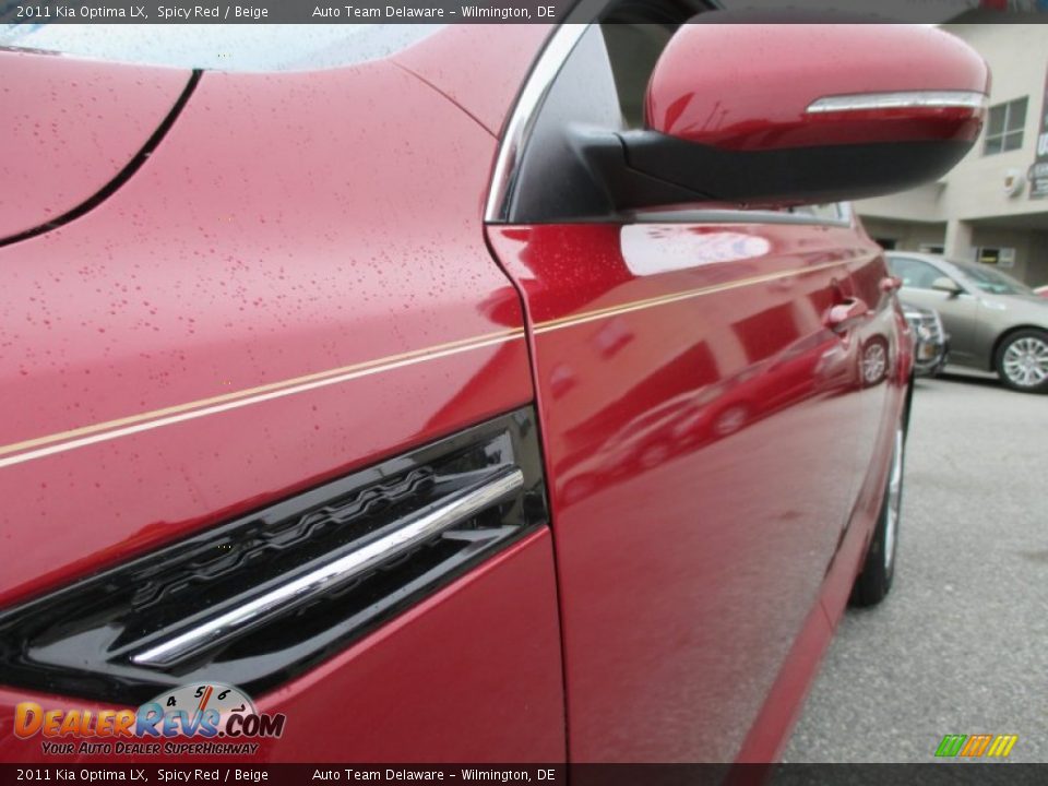 2011 Kia Optima LX Spicy Red / Beige Photo #26