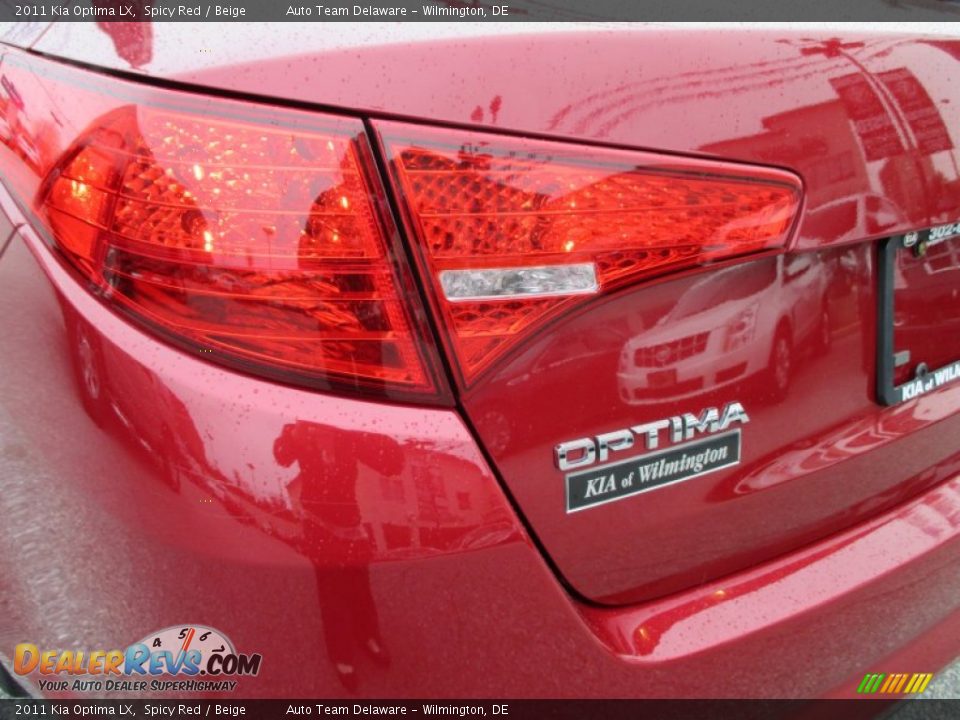 2011 Kia Optima LX Spicy Red / Beige Photo #27