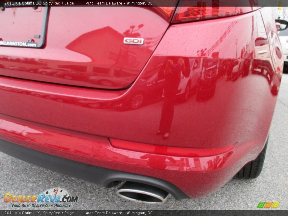 2011 Kia Optima LX Spicy Red / Beige Photo #28