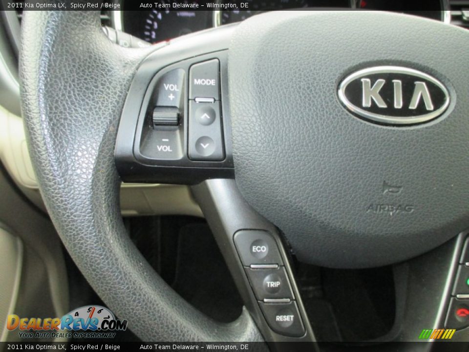 2011 Kia Optima LX Spicy Red / Beige Photo #30