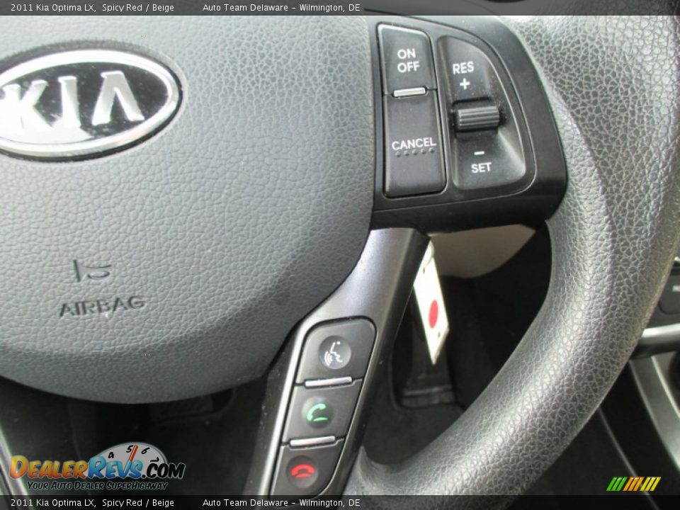 2011 Kia Optima LX Spicy Red / Beige Photo #31