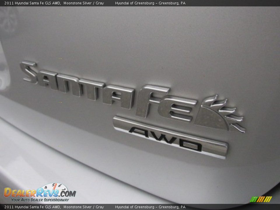 2011 Hyundai Santa Fe GLS AWD Moonstone Silver / Gray Photo #9