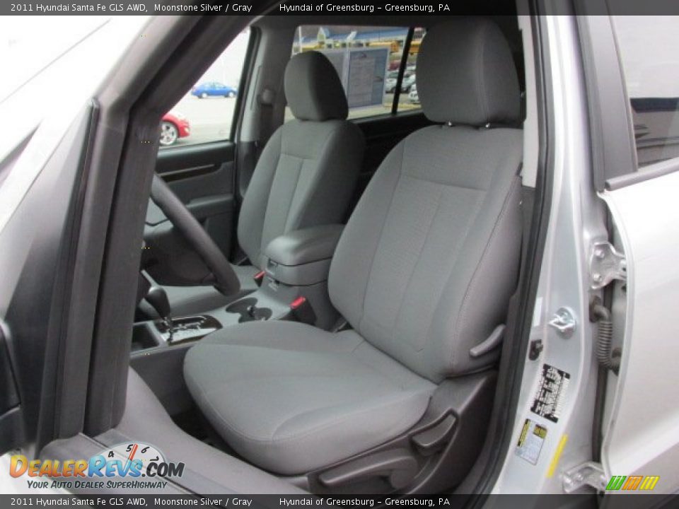 2011 Hyundai Santa Fe GLS AWD Moonstone Silver / Gray Photo #14