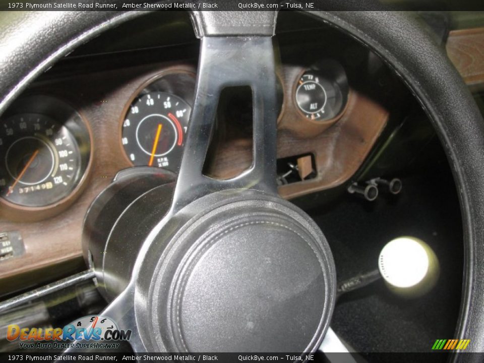 1973 Plymouth Satellite Road Runner Amber Sherwood Metallic / Black Photo #17