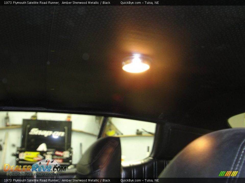 1973 Plymouth Satellite Road Runner Amber Sherwood Metallic / Black Photo #20