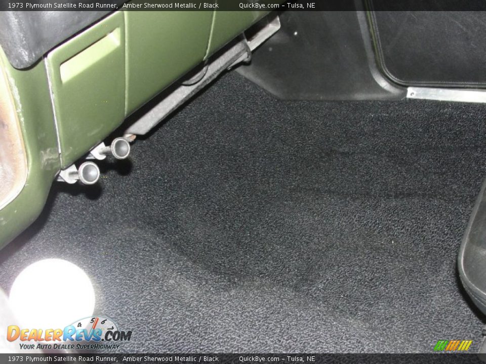 1973 Plymouth Satellite Road Runner Amber Sherwood Metallic / Black Photo #22