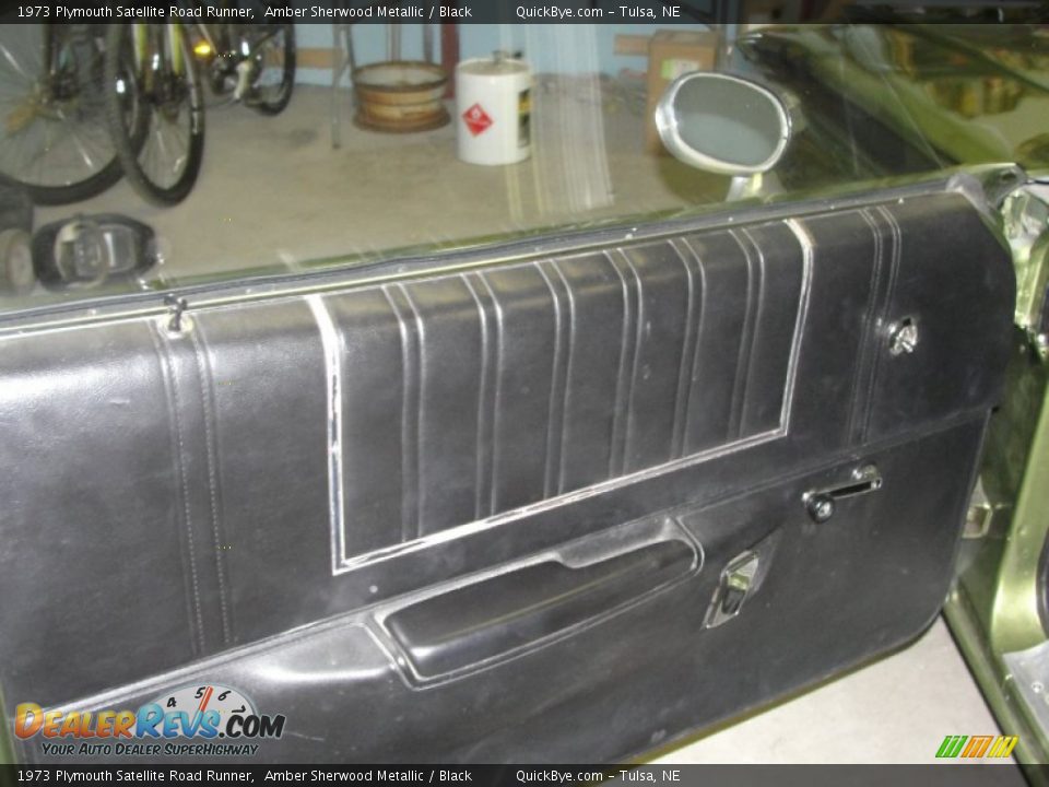 1973 Plymouth Satellite Road Runner Amber Sherwood Metallic / Black Photo #23