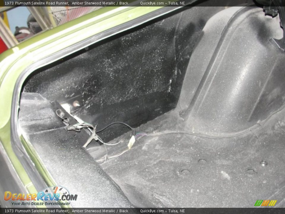 1973 Plymouth Satellite Road Runner Amber Sherwood Metallic / Black Photo #24