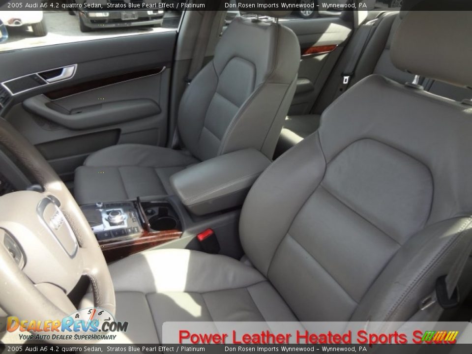 2005 Audi A6 4.2 quattro Sedan Stratos Blue Pearl Effect / Platinum Photo #4