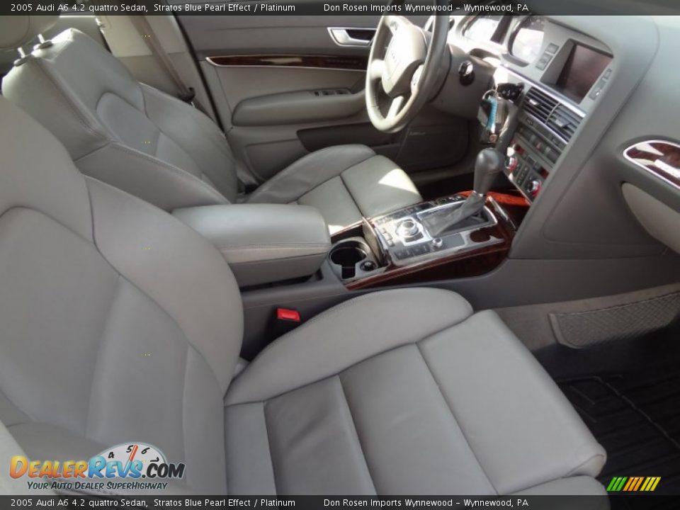 2005 Audi A6 4.2 quattro Sedan Stratos Blue Pearl Effect / Platinum Photo #6