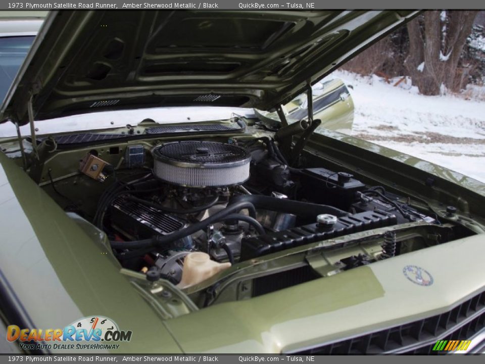 1973 Plymouth Satellite Road Runner Amber Sherwood Metallic / Black Photo #30