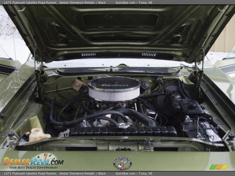 1973 Plymouth Satellite Road Runner Amber Sherwood Metallic / Black Photo #31