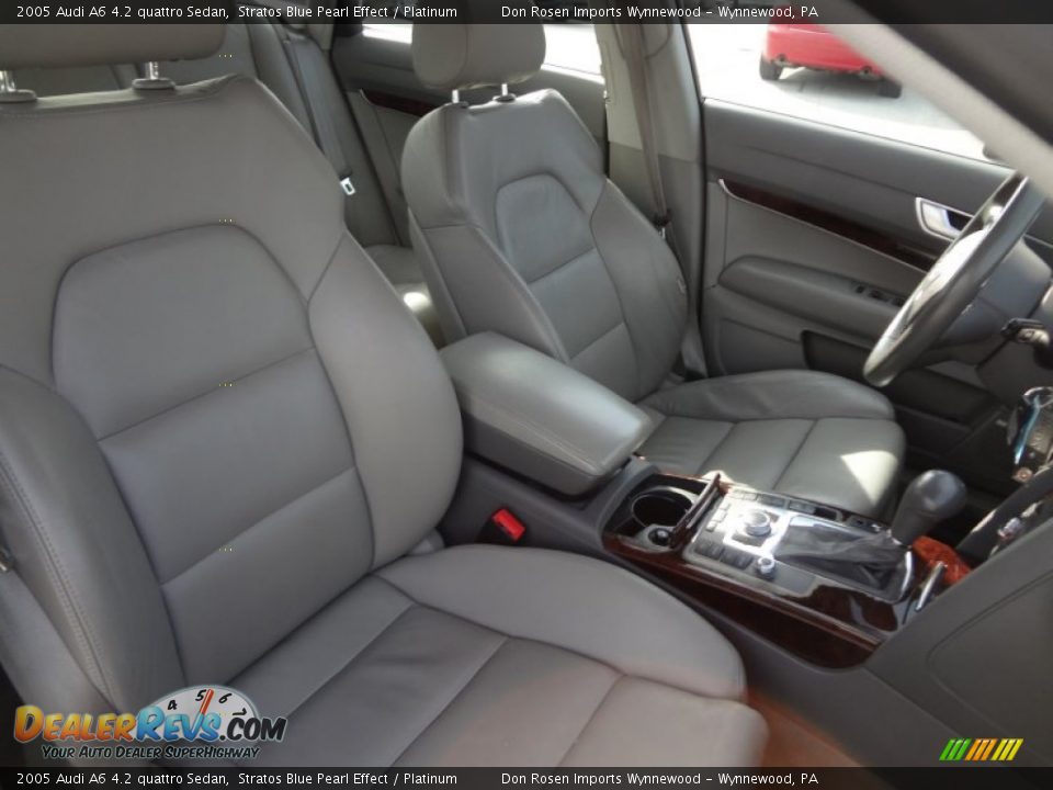 2005 Audi A6 4.2 quattro Sedan Stratos Blue Pearl Effect / Platinum Photo #13