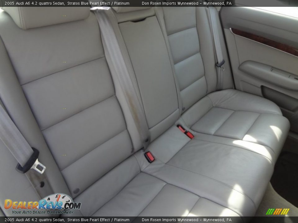 2005 Audi A6 4.2 quattro Sedan Stratos Blue Pearl Effect / Platinum Photo #14