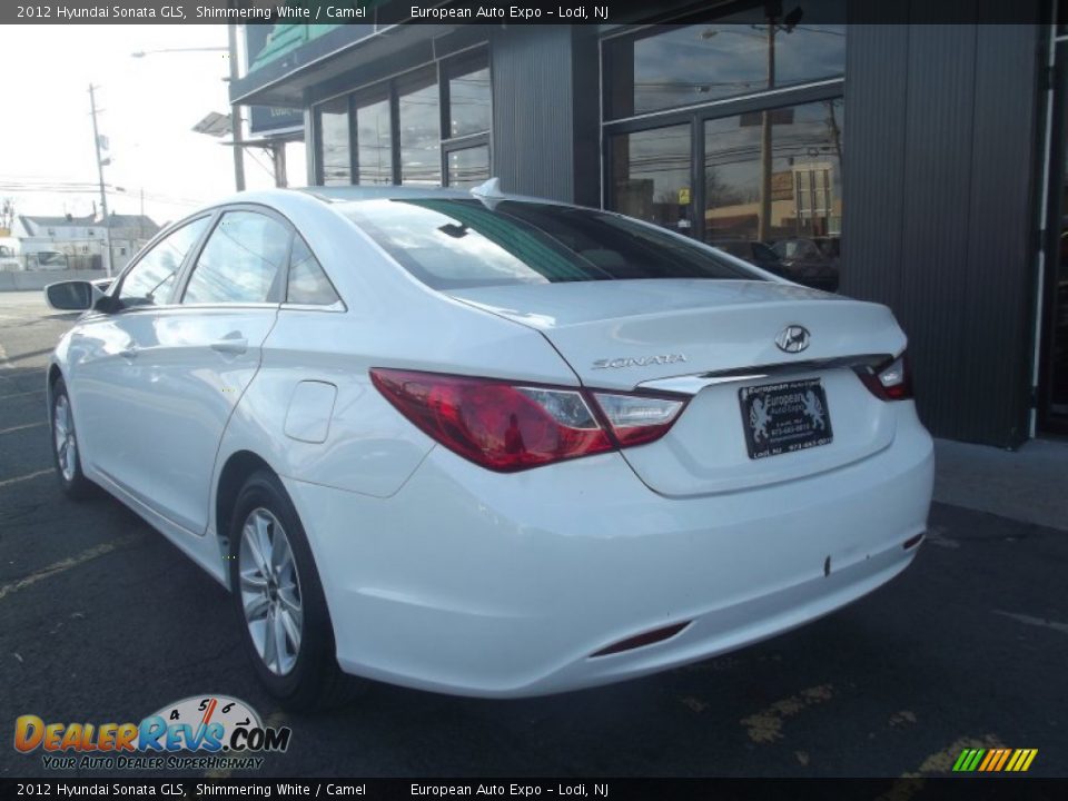 2012 Hyundai Sonata GLS Shimmering White / Camel Photo #4