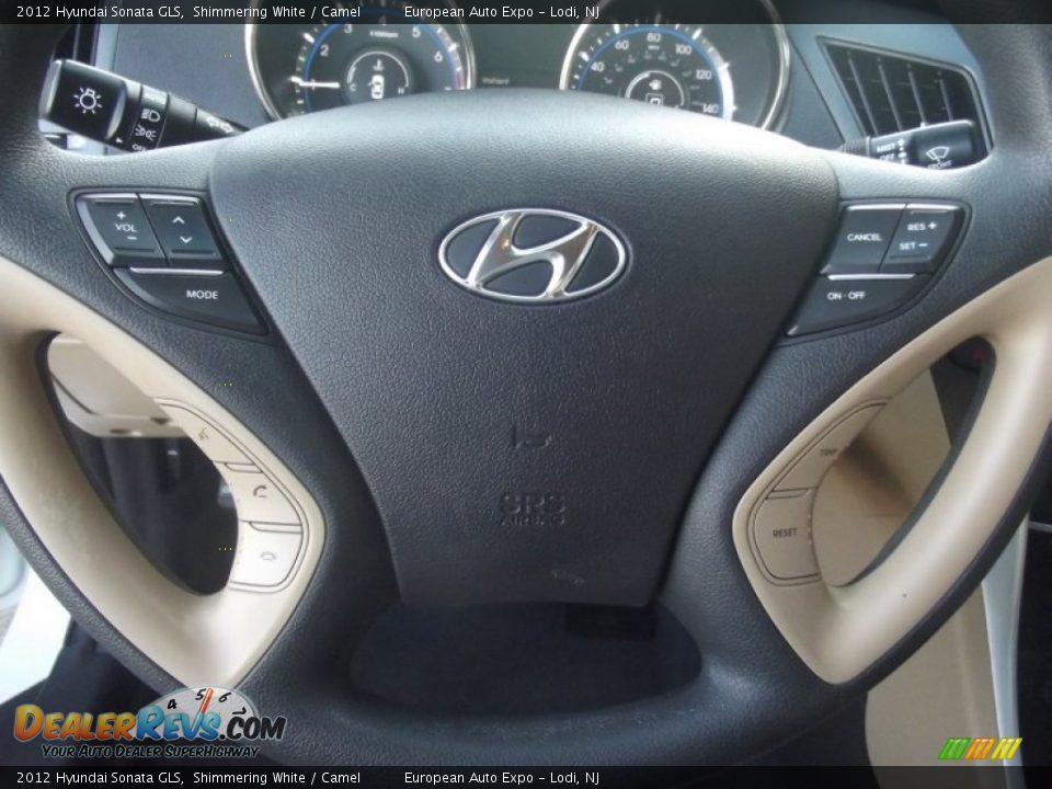 2012 Hyundai Sonata GLS Shimmering White / Camel Photo #13