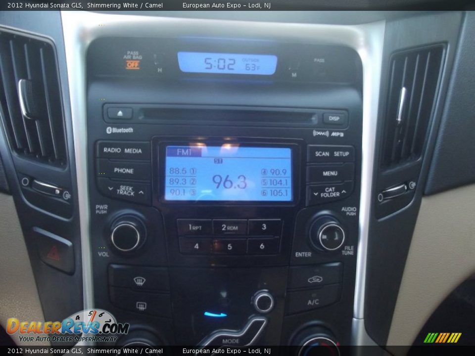 2012 Hyundai Sonata GLS Shimmering White / Camel Photo #17