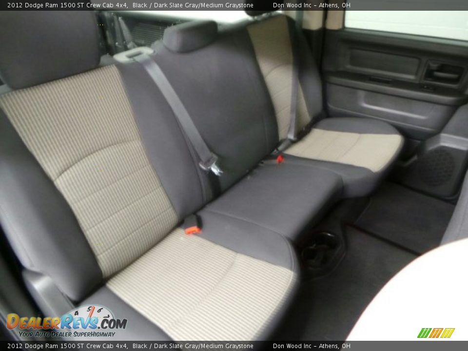 2012 Dodge Ram 1500 ST Crew Cab 4x4 Black / Dark Slate Gray/Medium Graystone Photo #14