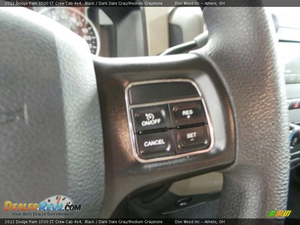 2012 Dodge Ram 1500 ST Crew Cab 4x4 Black / Dark Slate Gray/Medium Graystone Photo #24