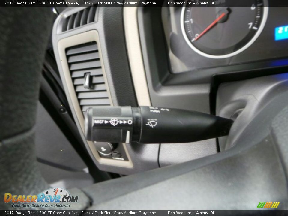 2012 Dodge Ram 1500 ST Crew Cab 4x4 Black / Dark Slate Gray/Medium Graystone Photo #25