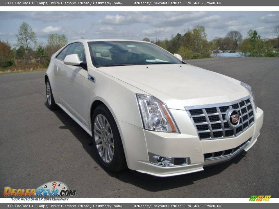 2014 Cadillac CTS Coupe White Diamond Tricoat / Cashmere/Ebony Photo #1