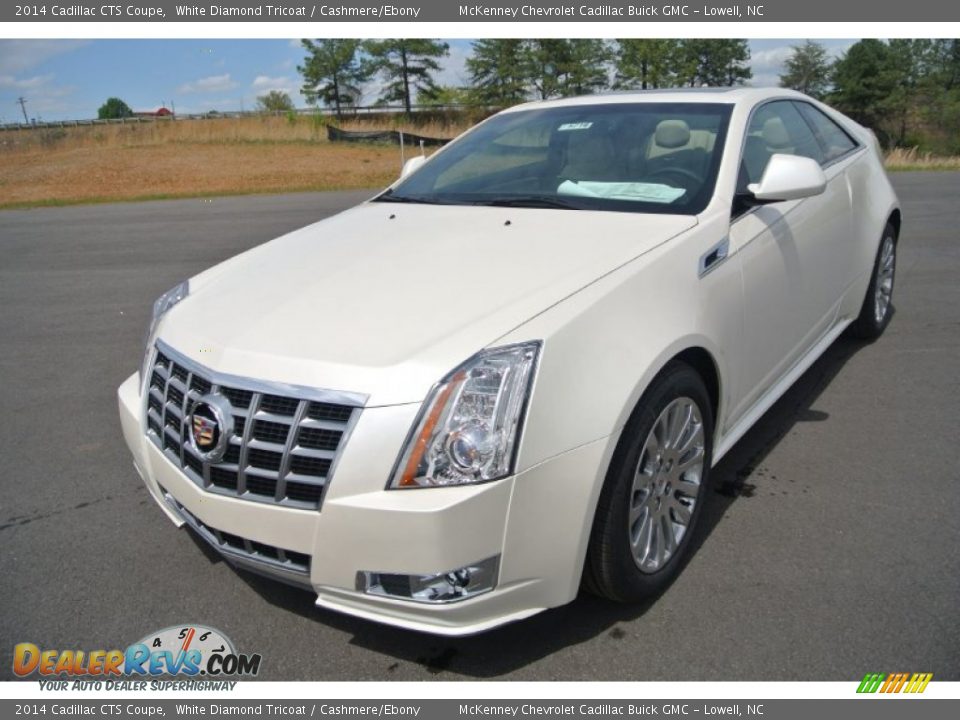 2014 Cadillac CTS Coupe White Diamond Tricoat / Cashmere/Ebony Photo #2