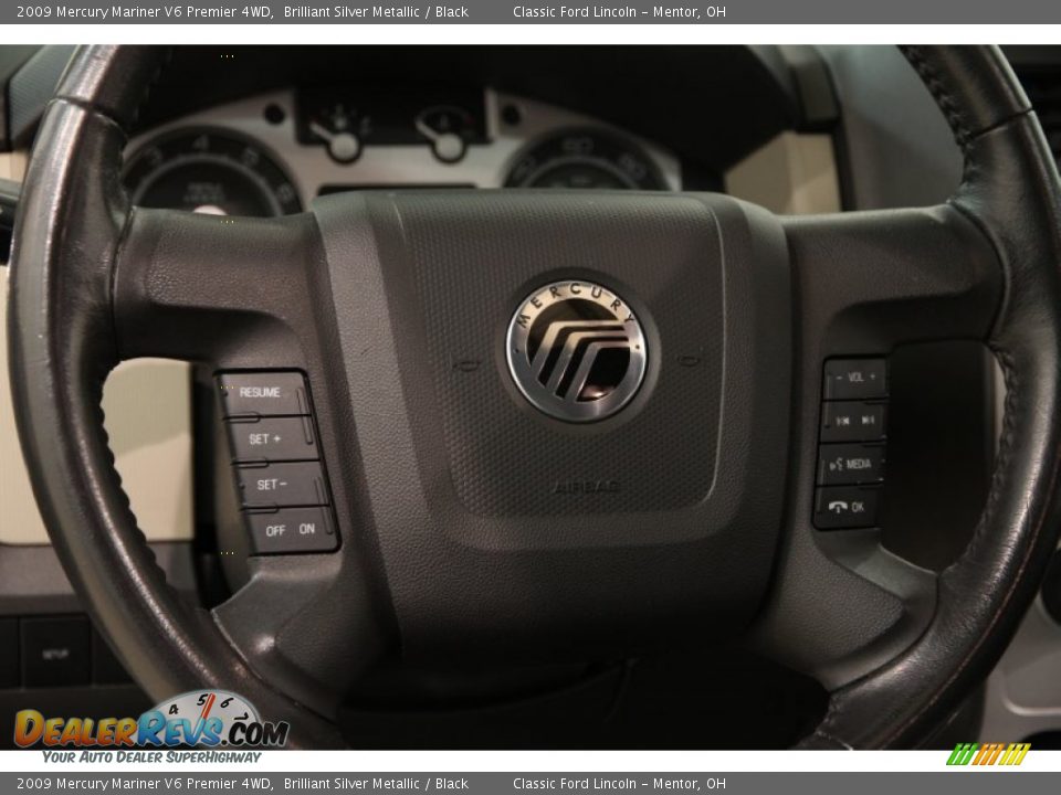 2009 Mercury Mariner V6 Premier 4WD Steering Wheel Photo #7