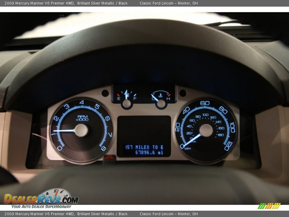 2009 Mercury Mariner V6 Premier 4WD Gauges Photo #8