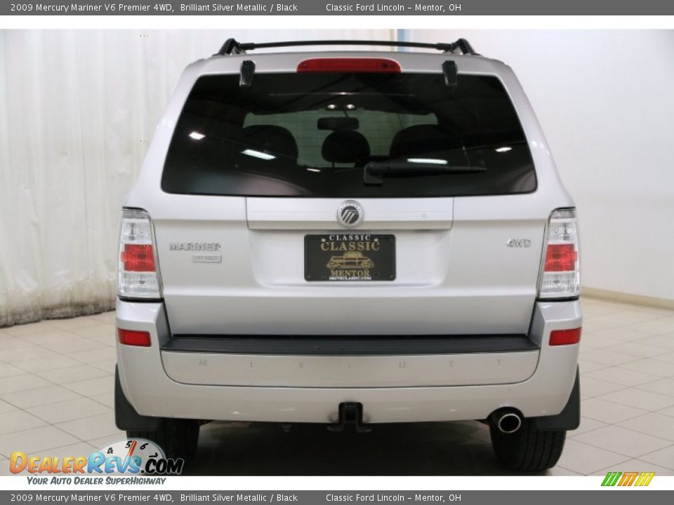 2009 Mercury Mariner V6 Premier 4WD Brilliant Silver Metallic / Black Photo #14